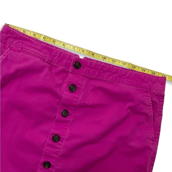GAP Y2K Skirt Womens 4 Pink Mini Button Up Preppy Retro Pockets Stretch 32x17 - Picture 5 of 8